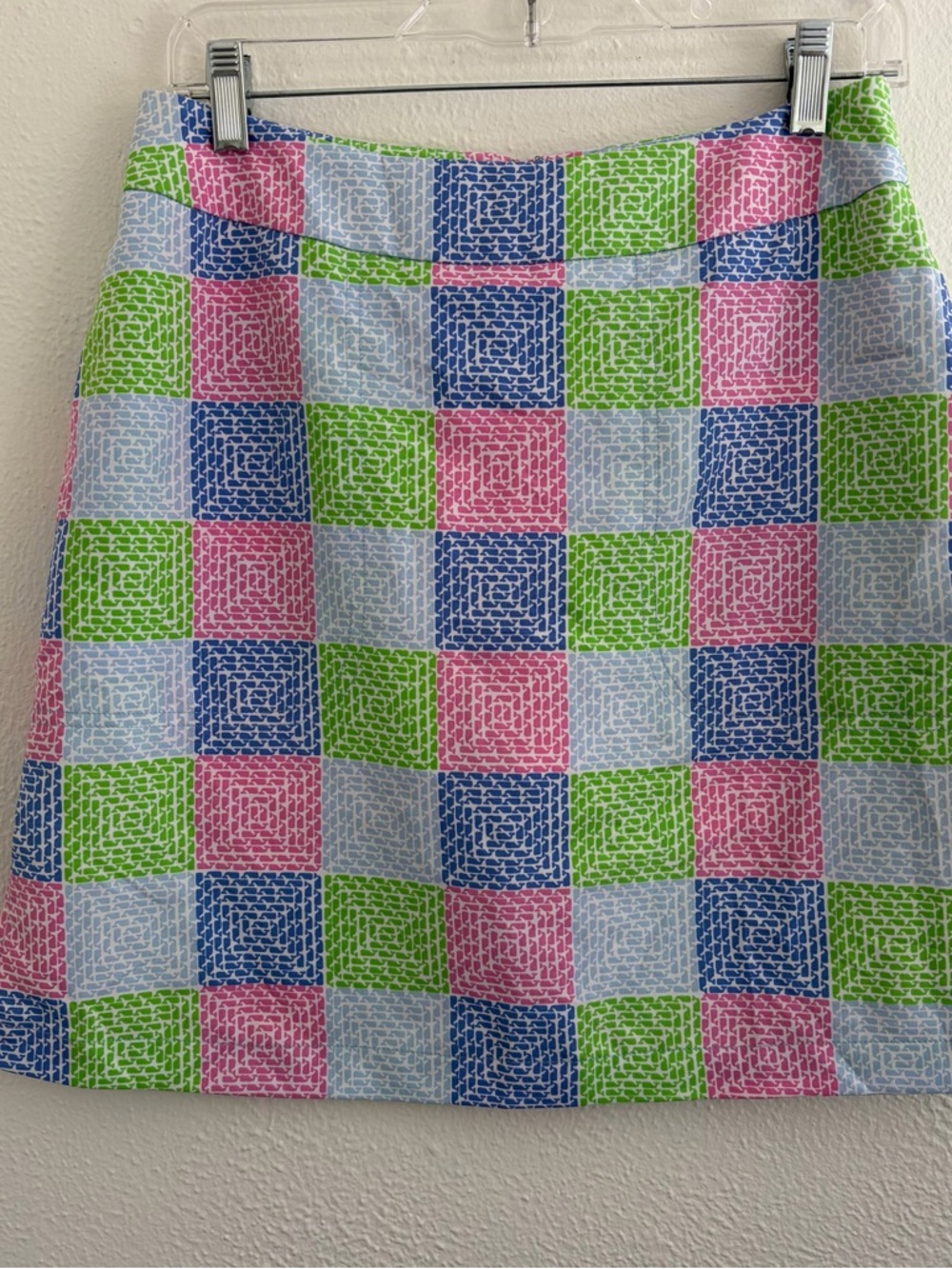 Vineyard Vines Pink Blue Green Whale Print Skort Size 2